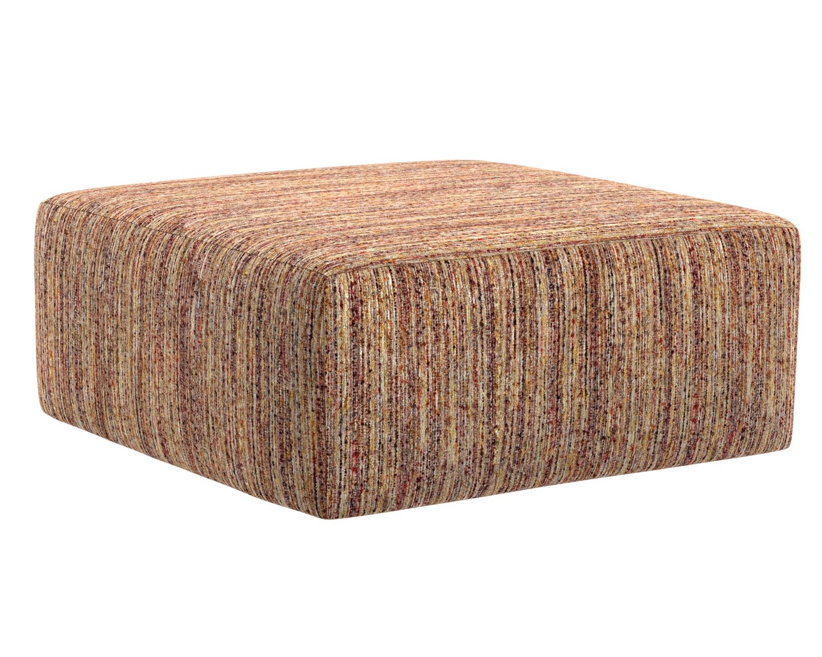 Avondale 96" Oversized Sofa (2 colors) includes pillows - Avondale 45" Square Cocktail Ottoman Shown in Fabric Rosewood