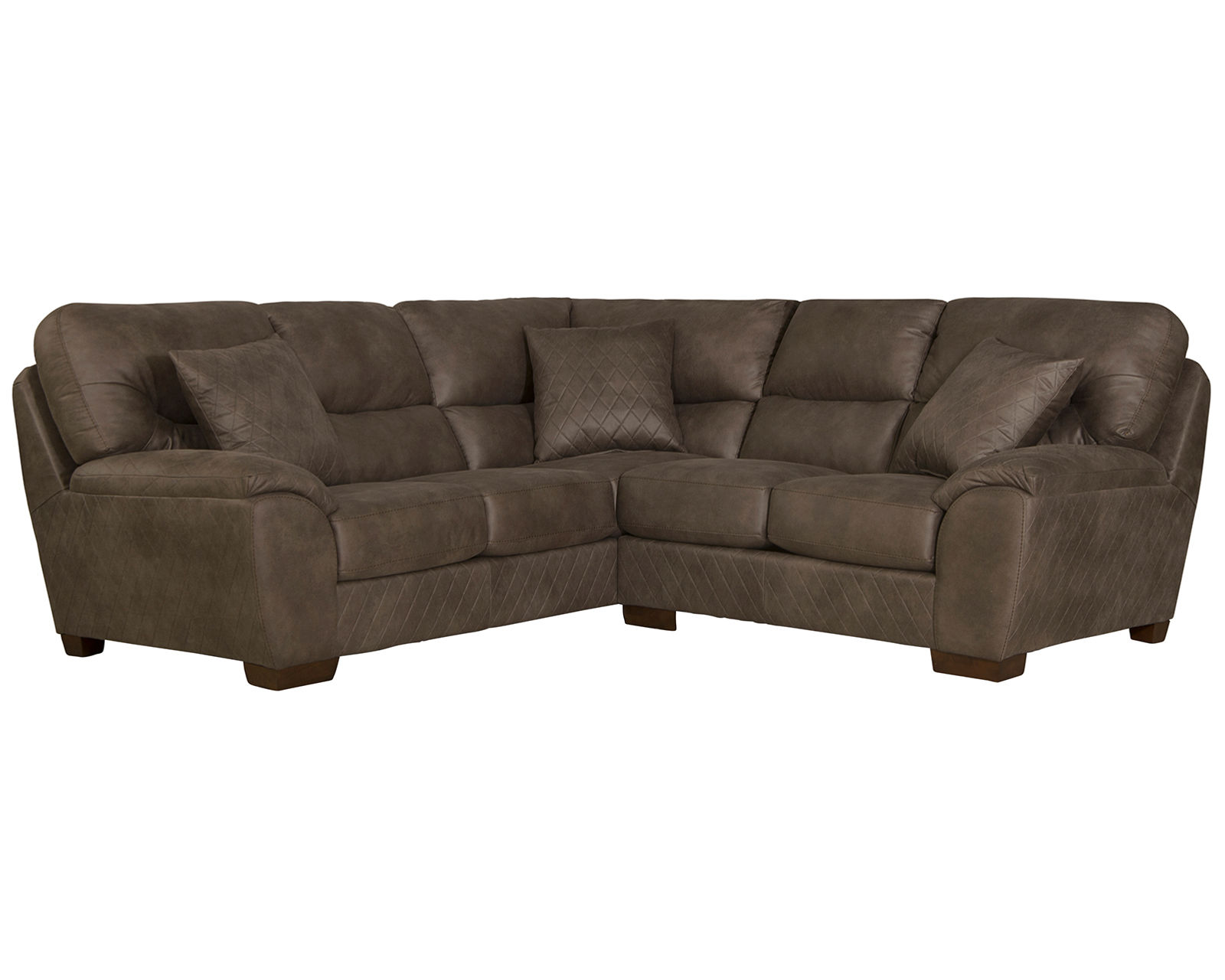Royce 4043 Modular Sectional (Includes pillows) - Layout C: Two Piece Sectional 102" x 102"