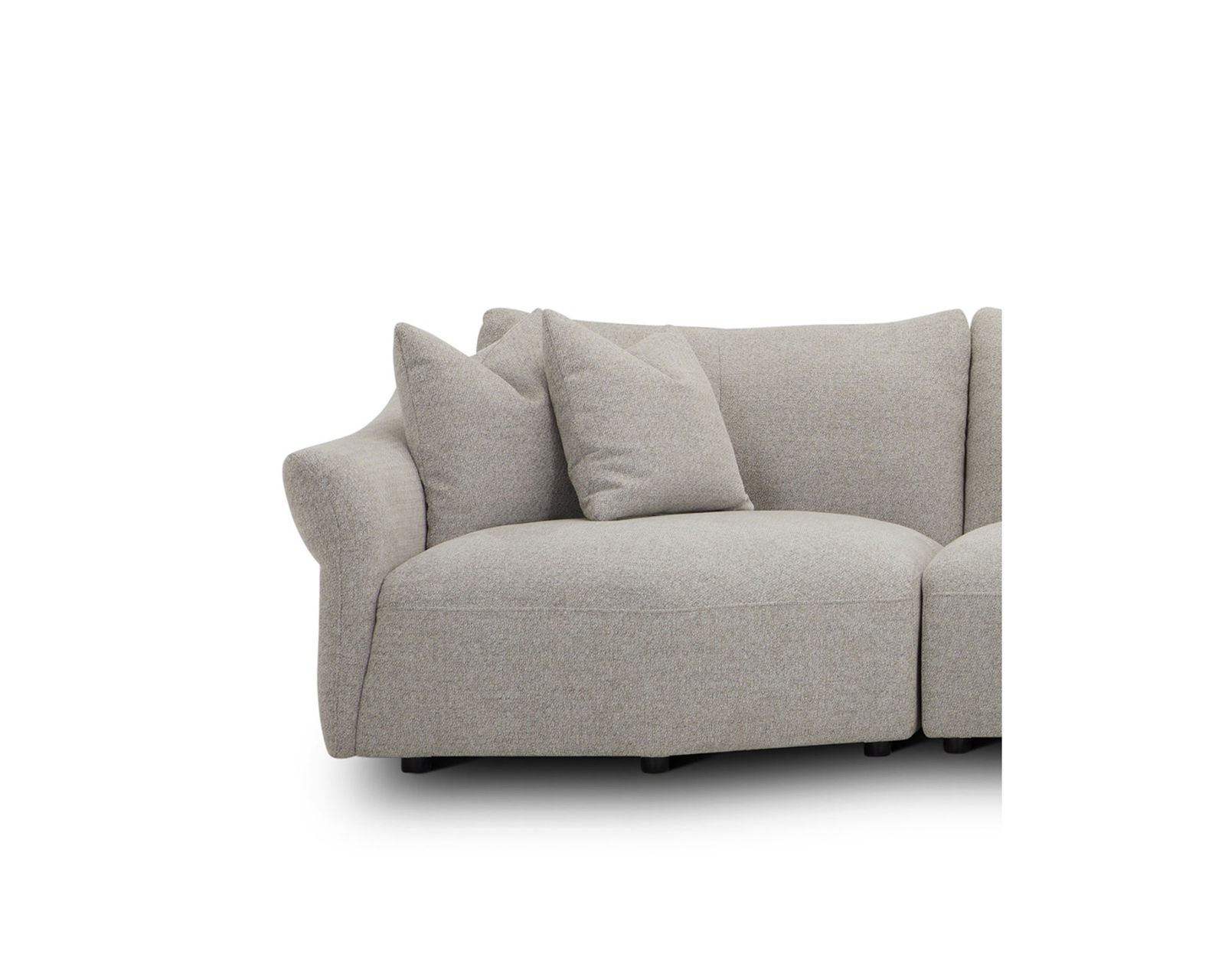 Playful 5 Piece Stationary Sectional (On Sale) In stock - Fast shipping - Playful Left Arm Facing Bumper Chaiw