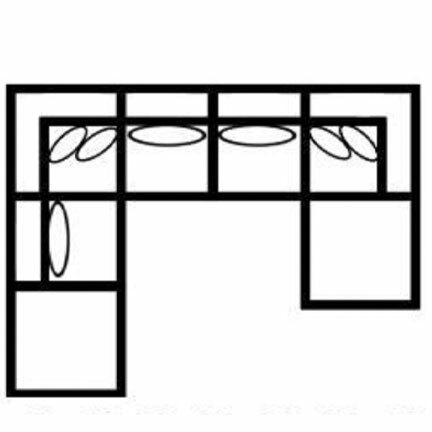 Layout C: Seven Piece Sectional 125" x 161" x 88"