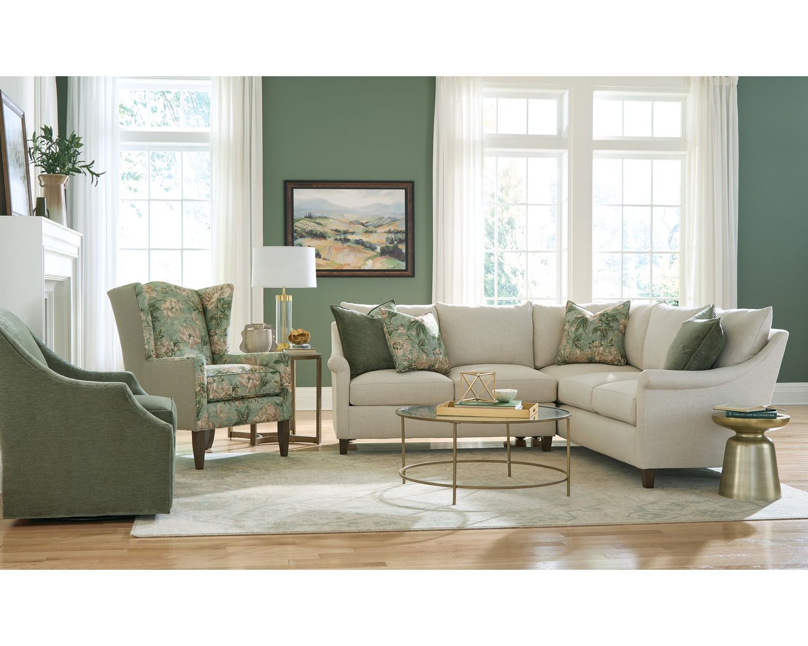 Shefield 7464 Sectional (+100 performance fabrics) - Layout B: Two Piece Sectional 96" x 91"