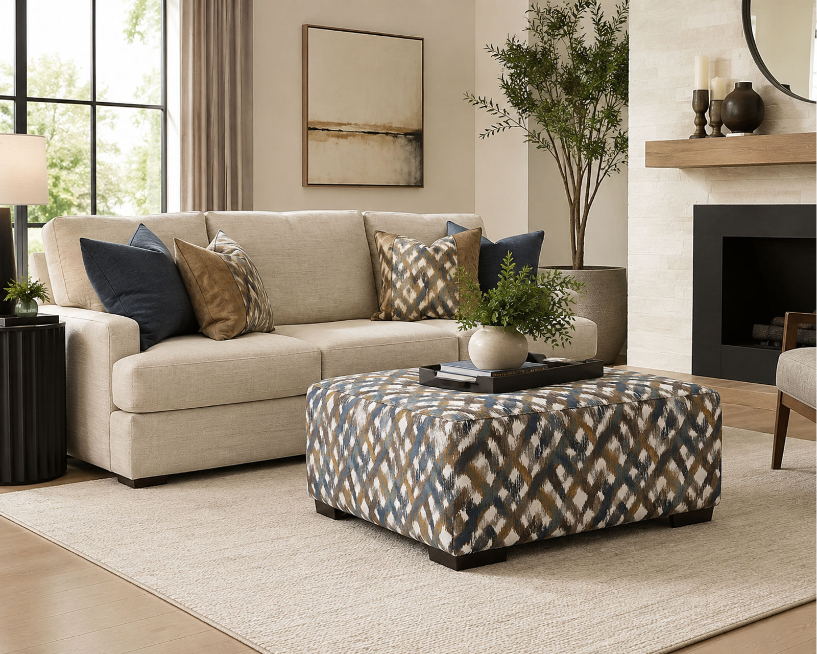 Rowan 101.5" Extra Wide Sofa (Grand-Scale Comfort with an Effortlessly Refined Look) - A Designer Room. A Comfortable Price.