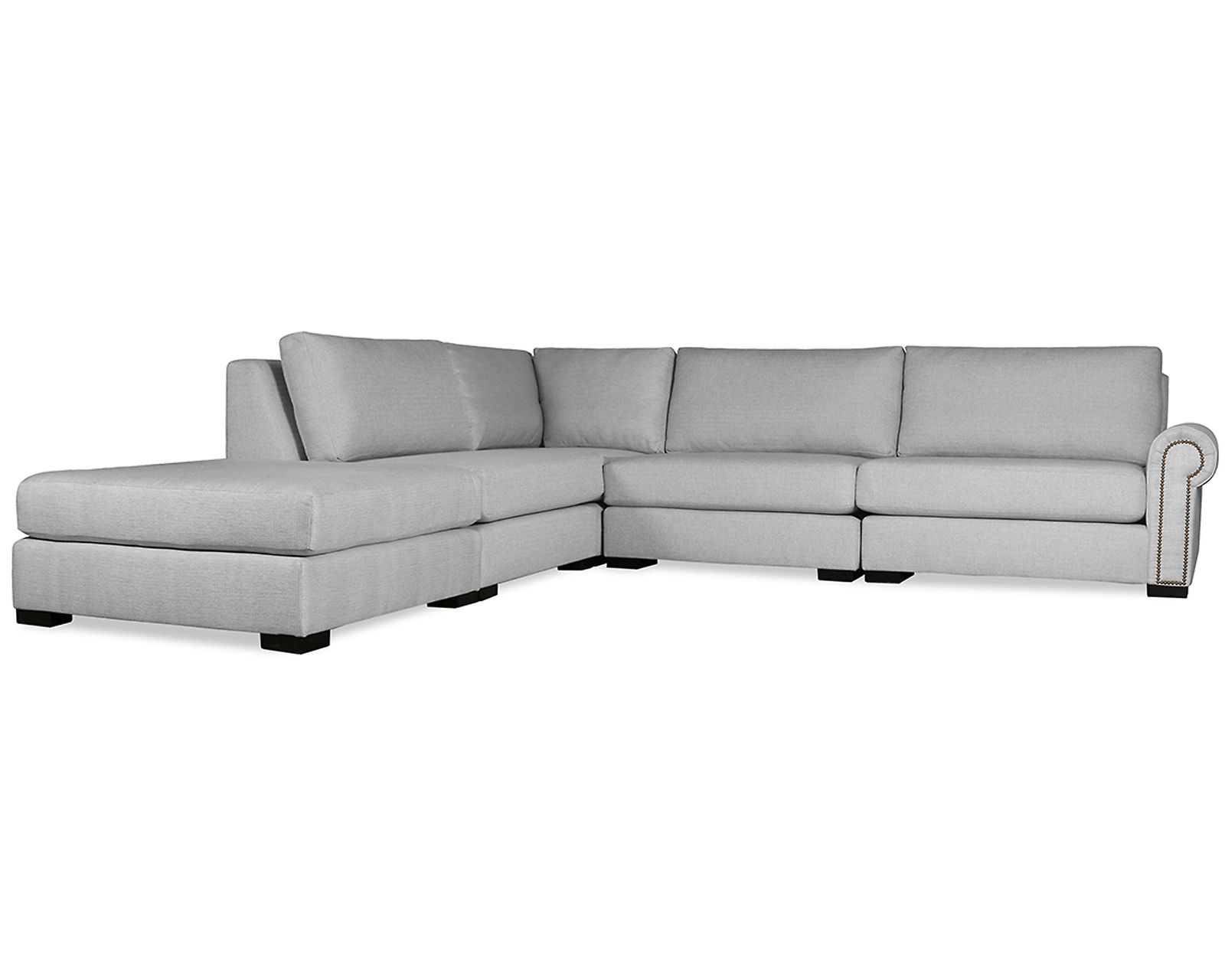 Sylviane 5 Pieces Modular Sectional (Choice of Colors) - Sylviane 5 Pieces Modular Sectional in Grey