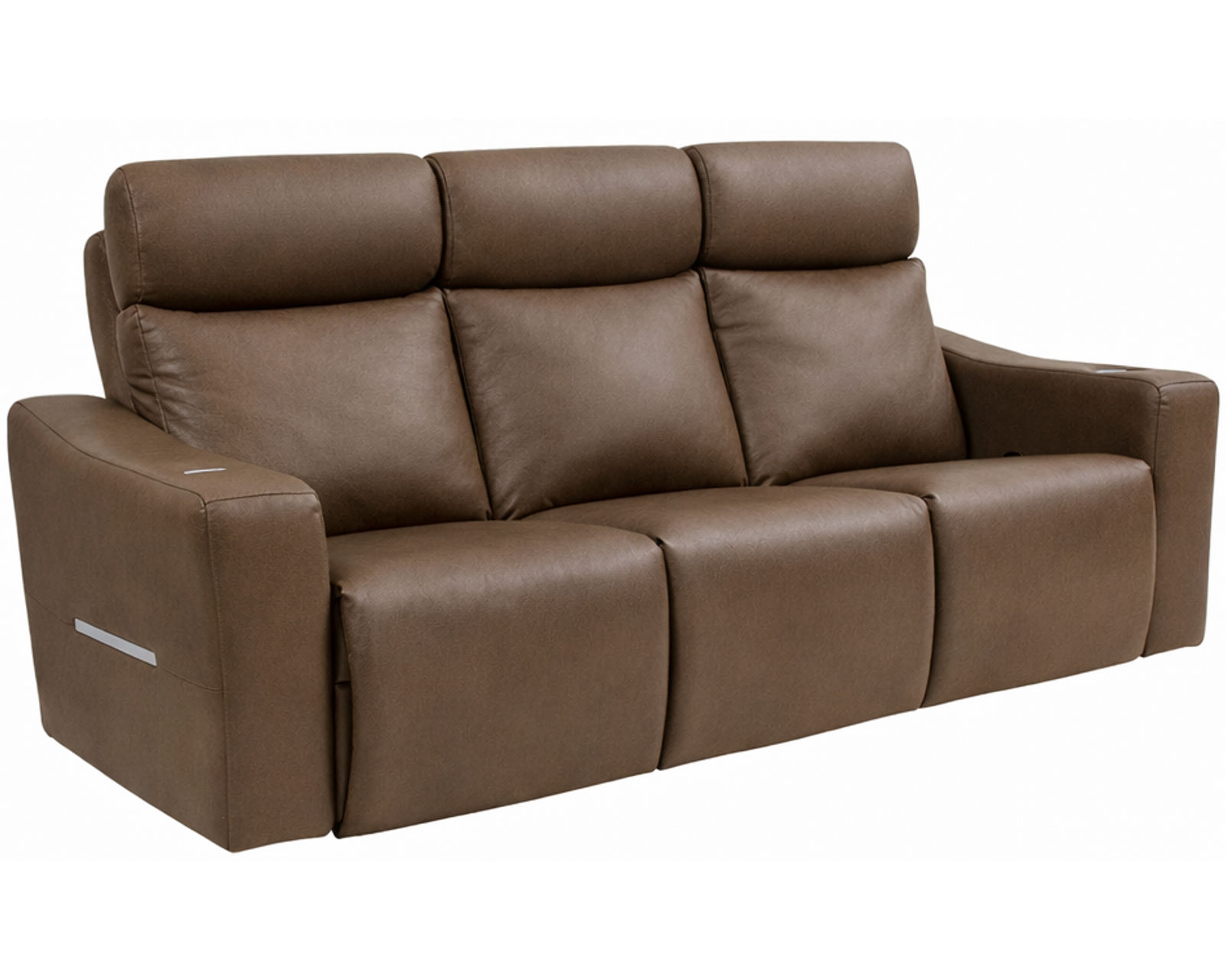 Audrey Dual Power Reclining Sofa — Available in Standard & Wide Cushions, 140+ Leather Options, and 82", 85", or 114" Widths - Audrey 85" Power Headrest Power Reclining Sofa (3 cushions)