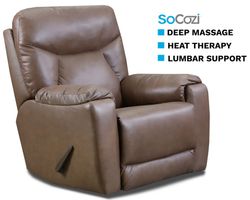 Conrad Rocker or Wall Hugger Recliner w/ Massage + Heat + Lumbar + Free Power Headrest