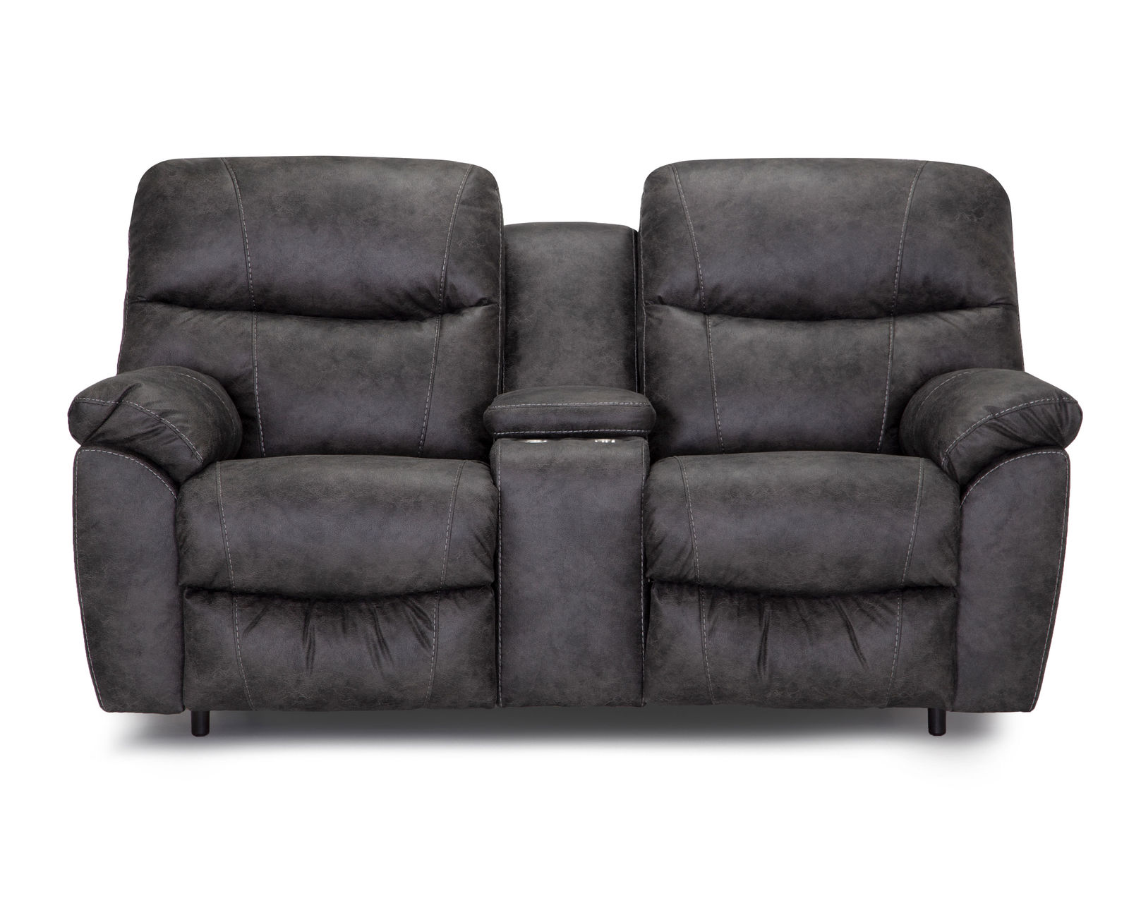 Cabot 707 Reclining Sofa (87") leather like fabric - Take an Extra 25% Off this Reclining Console Loveseat in Color Charcoal