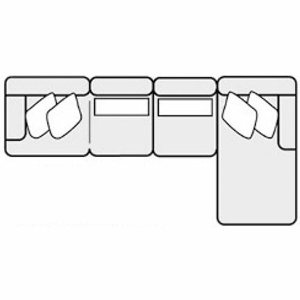 Layout D: Three Piece Sectional 117" x 66"