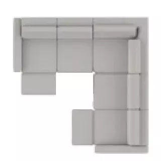 Layout G: Five Piece Reclining Sectional 123" x 123" (2 Recliners)