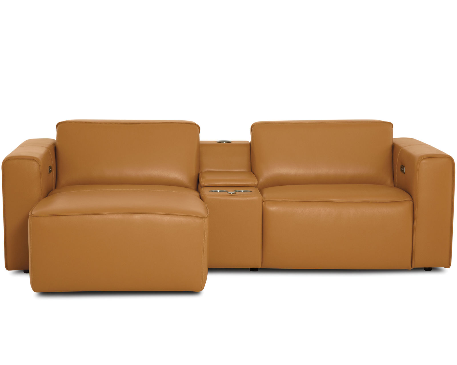 Colton 44007 Power Headrest Power Reclining Sectional (+50 fabrics) - Layout A: Three Piece Chaise Reclining Sectional 62" x 97"