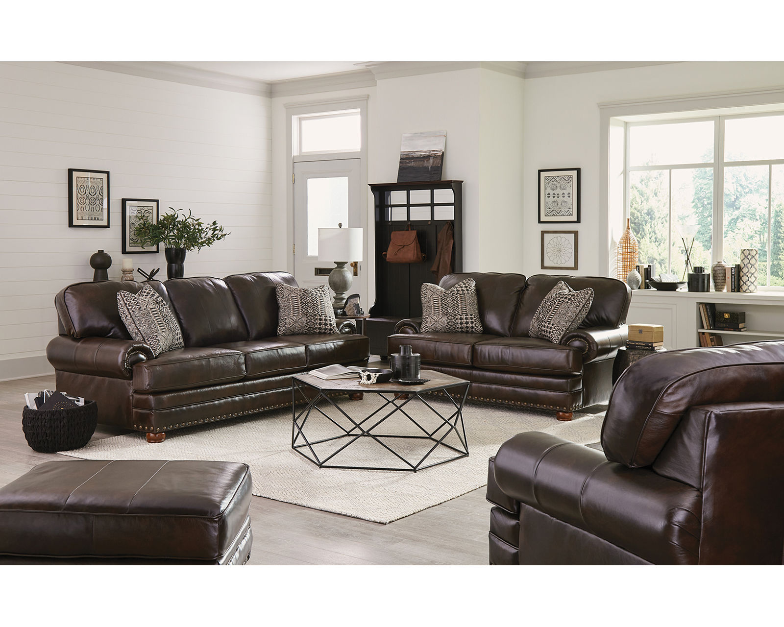 Roberto 94" Top Grain Leather Touch Sofa (Includes Pillows) In stock - Roberto 94" Leather Sofa
