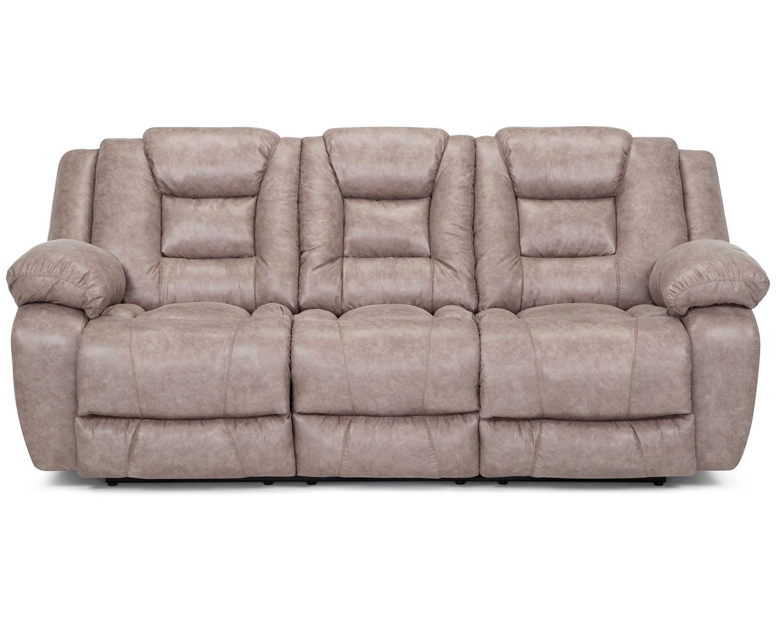 Hayworth 95" Leather-Like Power Reclining Sofa Pebble (The Look of Leather. The Comfort of Power.)