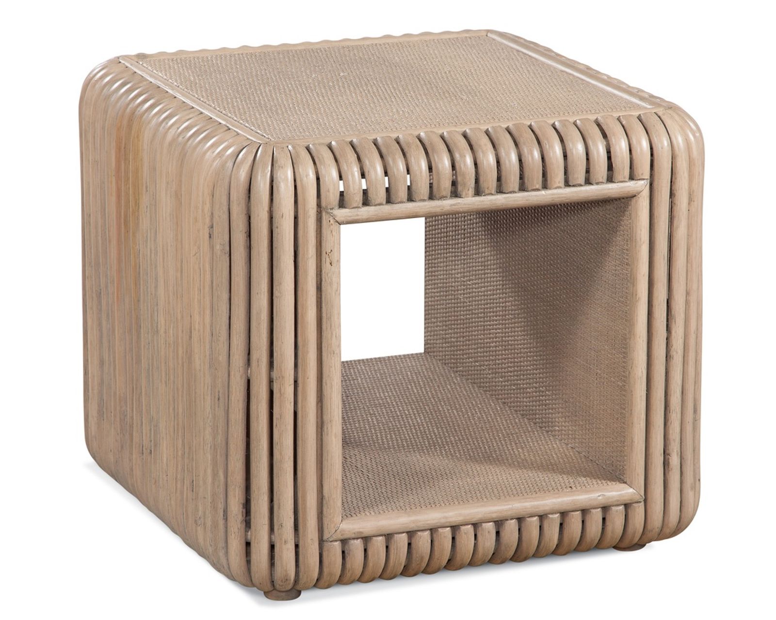 Tulum 66" Armless Loveseat (+28 finishes +69 fabrics) - Tulum Rattan Open End Table