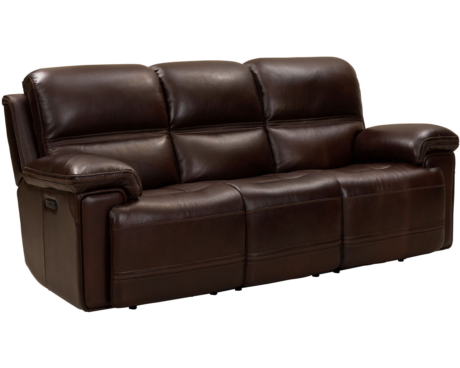 Sedrick 90" Leather Power Headrest Power Reclining Sofa (Walnut) In stock