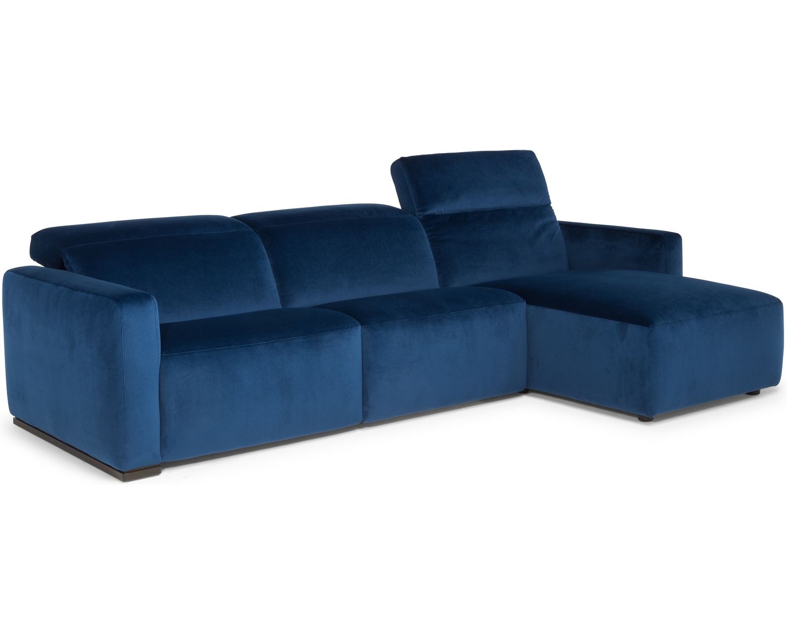 Baltimora C260 Power Headrest Power Reclining Sectional (+40 fabrics) - Layout B: Three Piece Sectional 97" x 69" (1 recliner)