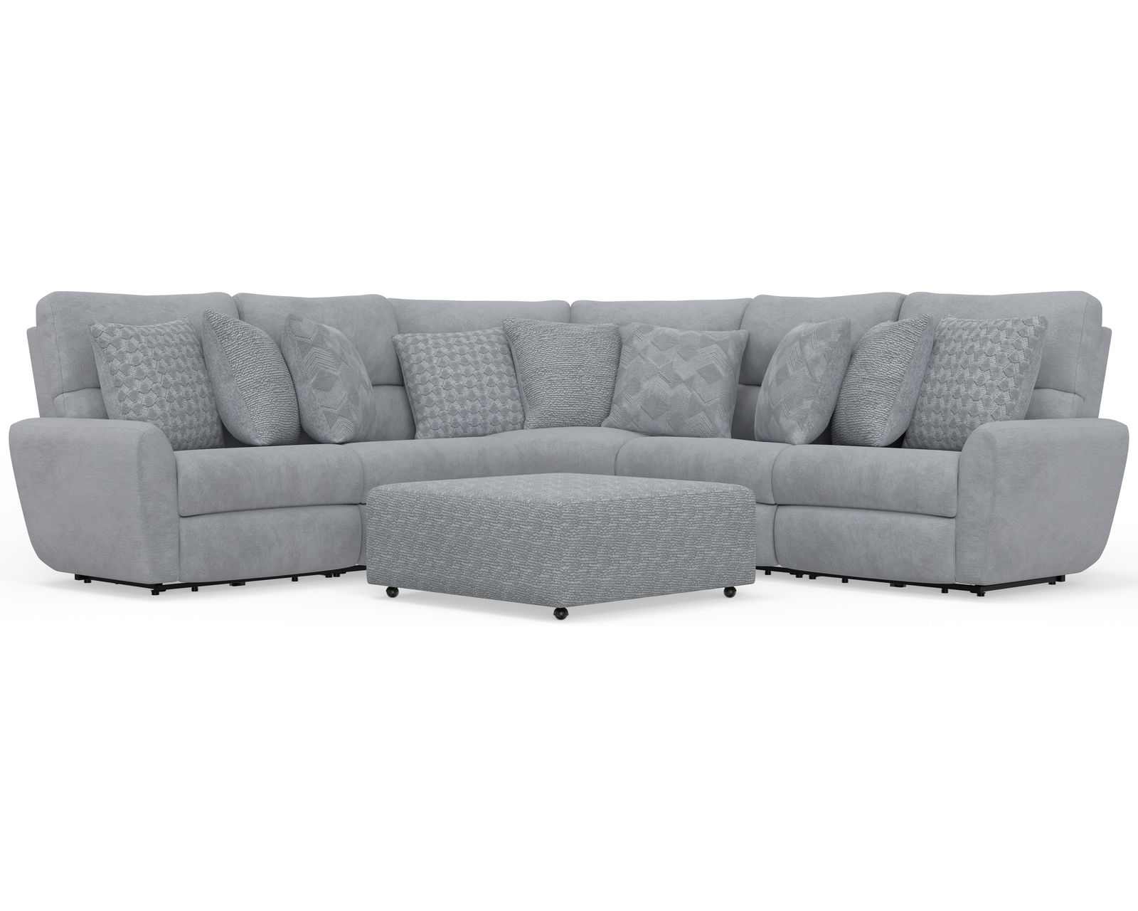 Majesty 336 Deep Seat Power Reclining Sectional - Heavy Weight - 400 lb. per recliner  (+2 colors) - Includes power recline with USB charging