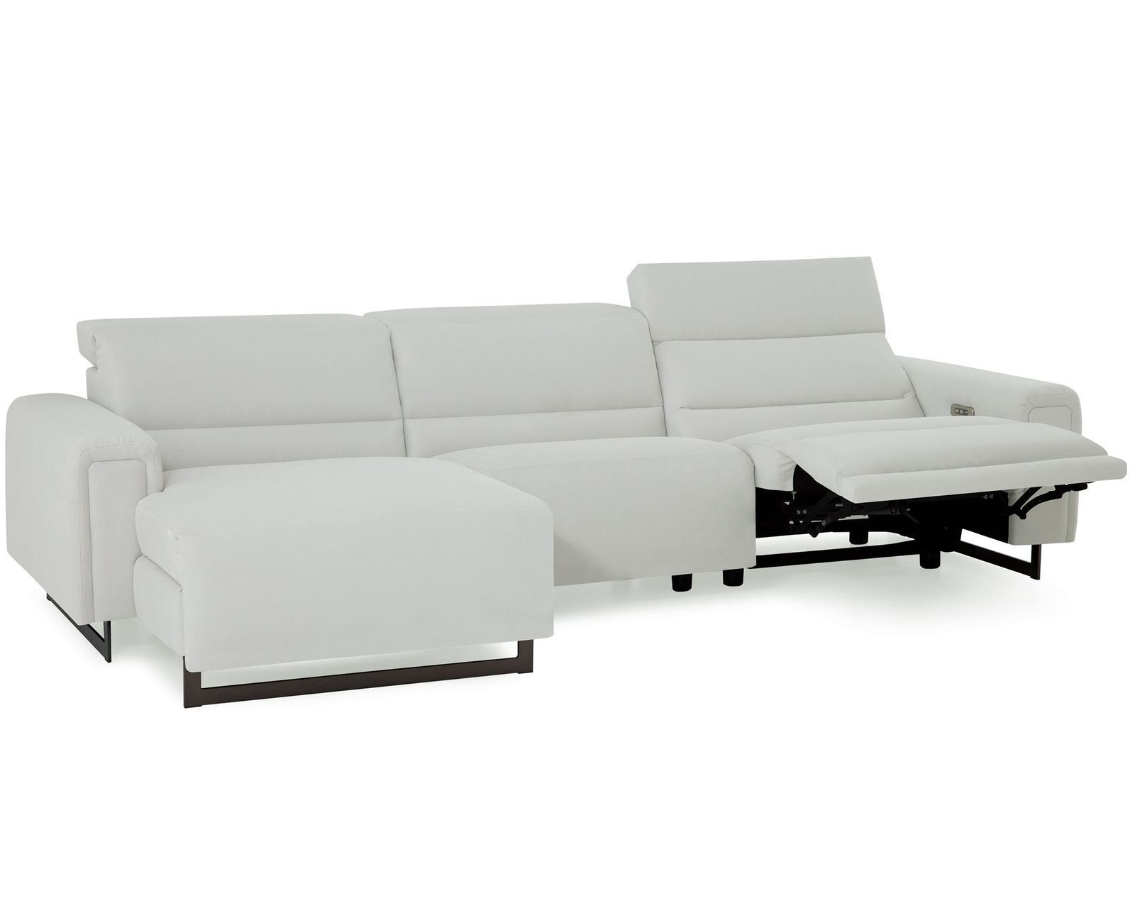 Armina 44010 Power Headrest Power Reclining Sectional (+50 fabrics) - Layout E: Three Piece Reclining Sectional 117" x 64"