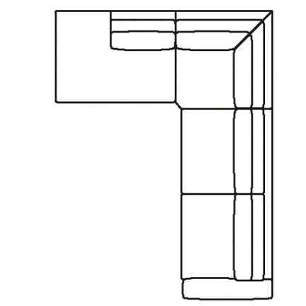 Layout D: Three Piece Sectional 95" x 126"