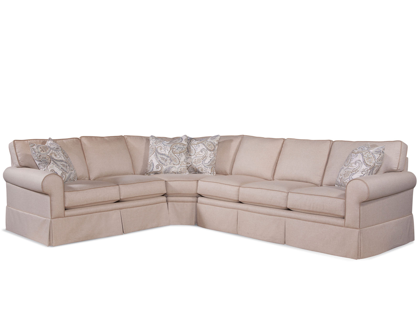 Benton Stationary Sectional (+69 fabrics) - Layout O: Three Piece Sectional 78" x 161