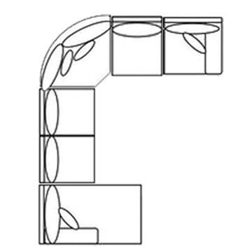 Layout I: Four Piece Sectional 124" X 101"