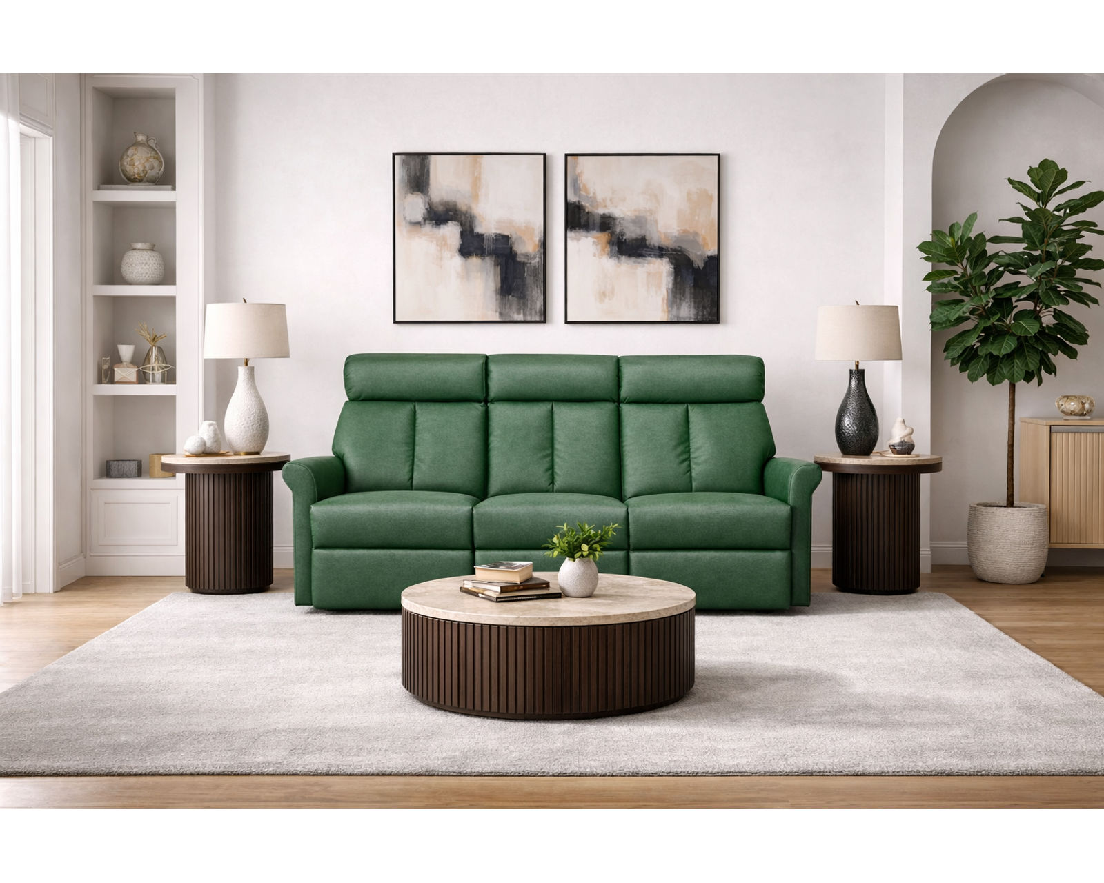 Lisiana 75" Reclining Sofa (+140 leathers) - Experience the Difference Precision Makes