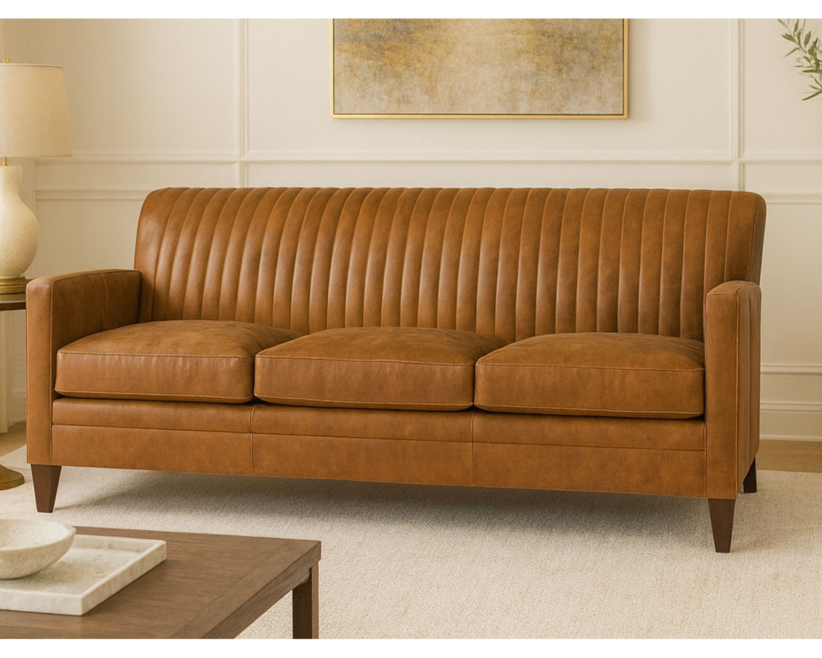 Bradington Young Barnabus 406 Sofa (12 leathers) 8-Way Hand Tie - Barnabus Stationary Sofa 8-Way Hand Tie