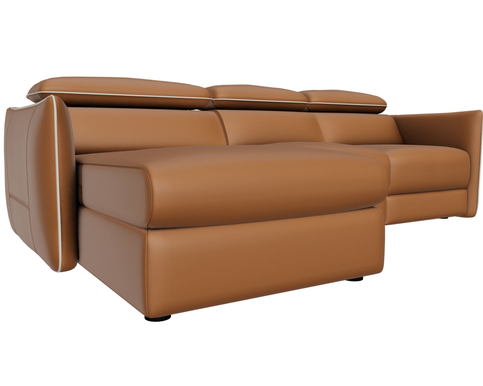 Meraviglia 108" Storage Chaise Sofa (+50 leathers) - Layout B: Meraviglia 108" Storage Chaise Sofa 67" x 108"