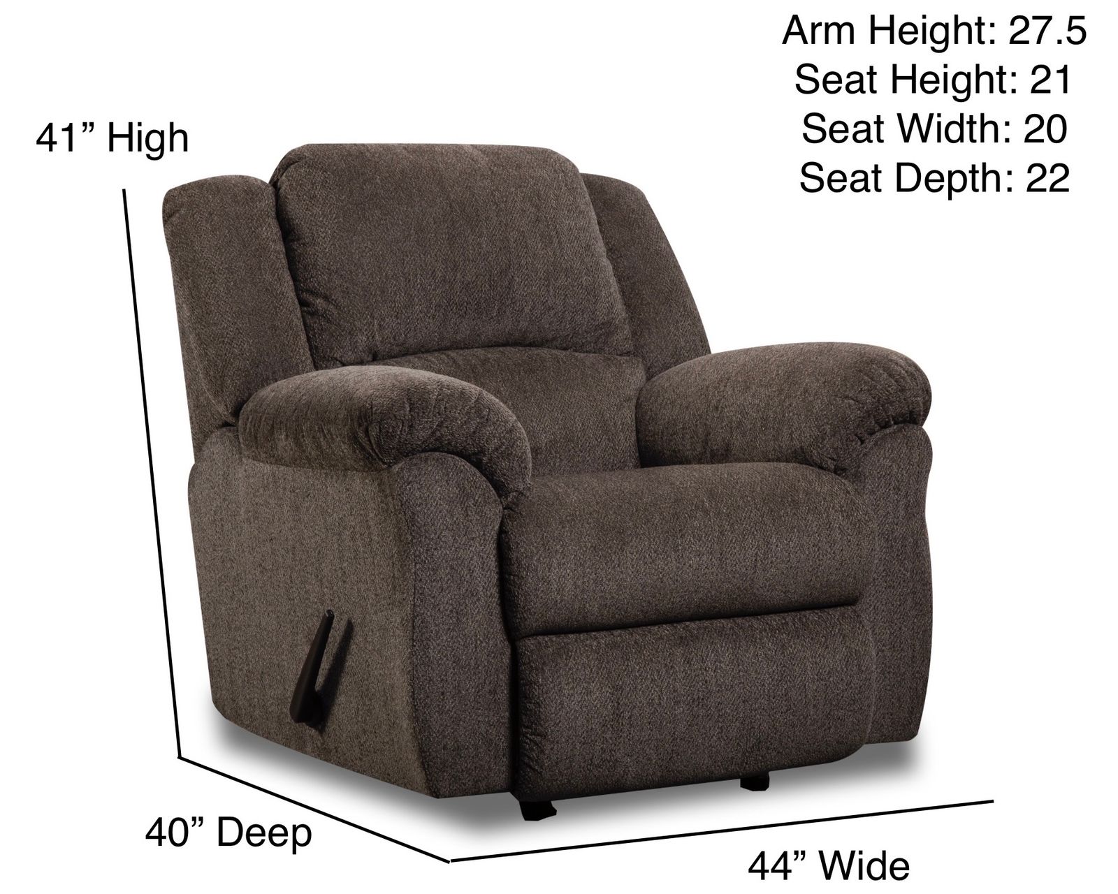 Maple 91" Reclining Sofa Clove (In stock) - Maple Rocker Recliner