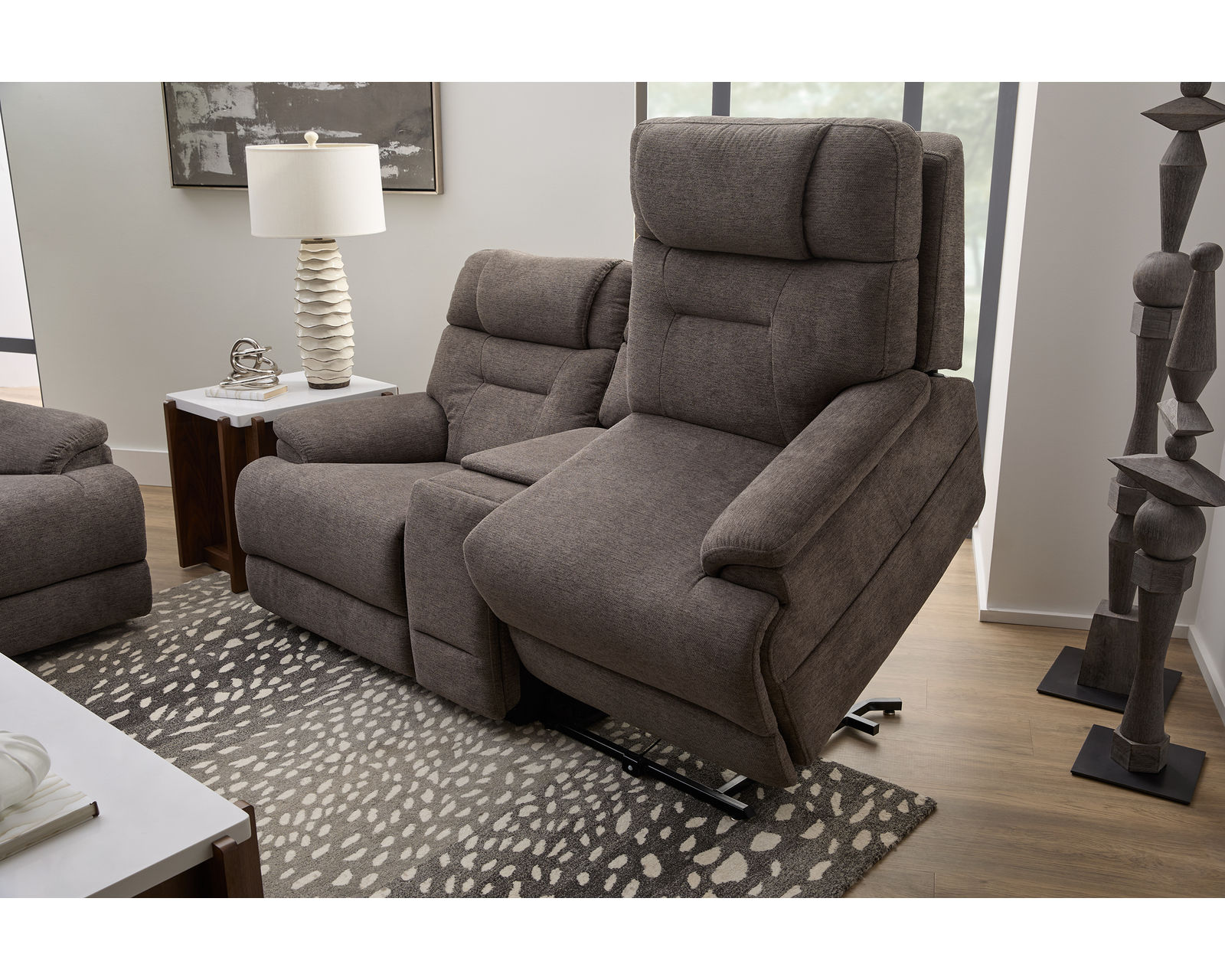 Zofa Zecliner LIFT Power Sleep Modular Sectional with Power Headrest, Lumbar, Heat, & Massage - Layout A: Three Piece Reclining Sectional 77" wide (2 lift recliners)
