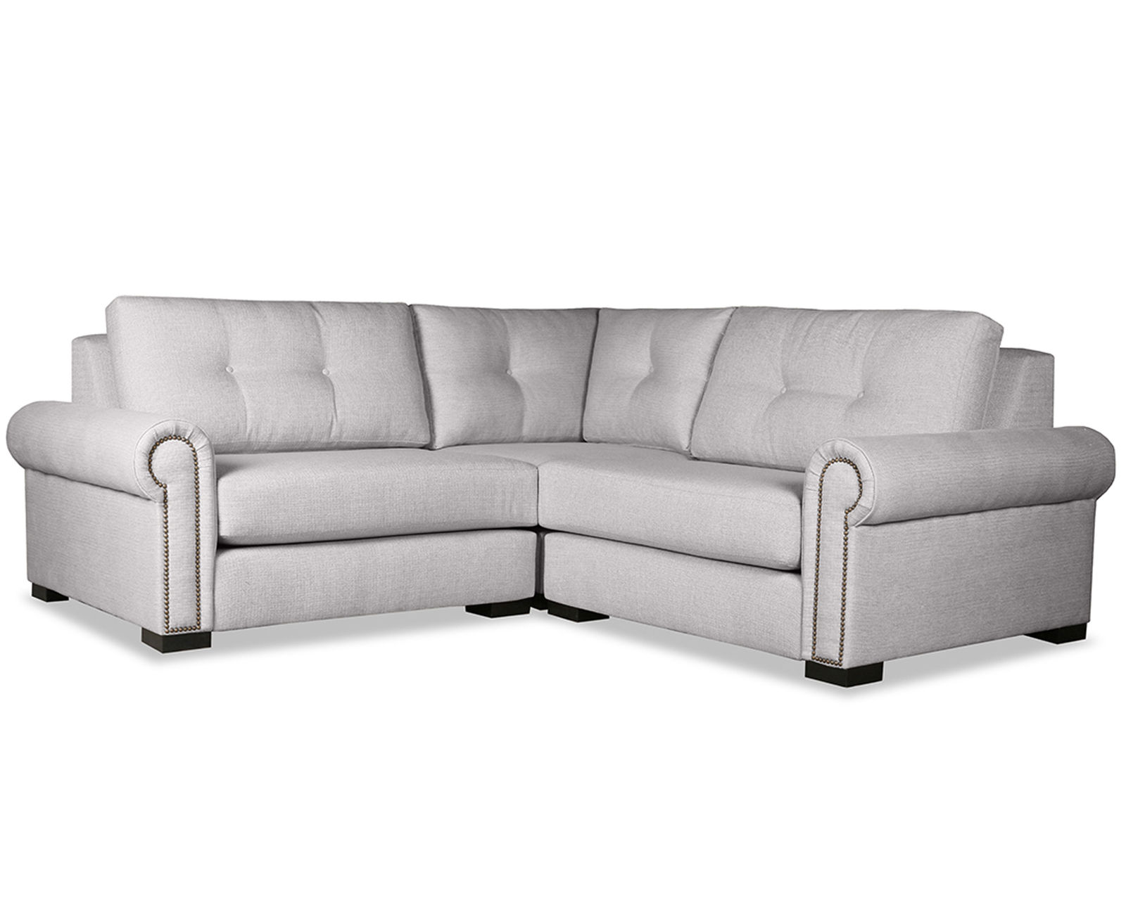 Sylviane Buttoned 3 Pieces Modular Sectional (Choice of Colors) - Sylviane Buttoned 3 Pieces Modular Sectional In Grey