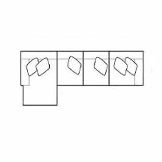 Layout C: Four Piece Reclining Sectional 167" x 64" (1 Recliner + Power Chaise)