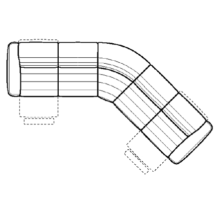 Layout E: Five Piece Reclining Sectional 163" x 101" (two recliners)
