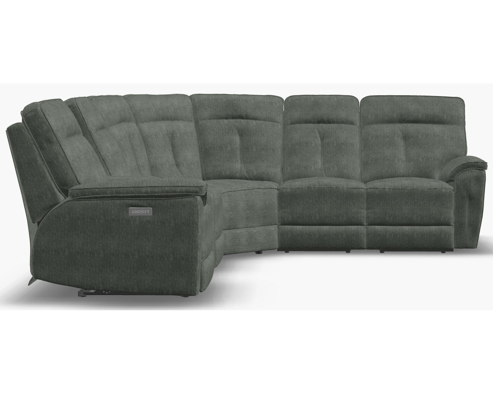 Oakley 41187 Power Headrest Power Reclining Sectional (+50 fabrics) - Layout C: Six Piece Sectional 122" x 109"