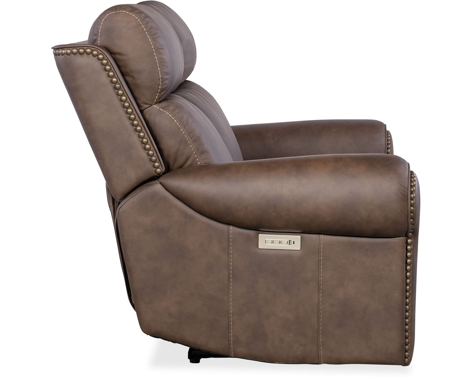Duncan Triple Power Reclining Sofa 90" Brown (In stock) - Duncan Power Loveseat with Power Headrest & Lumbar