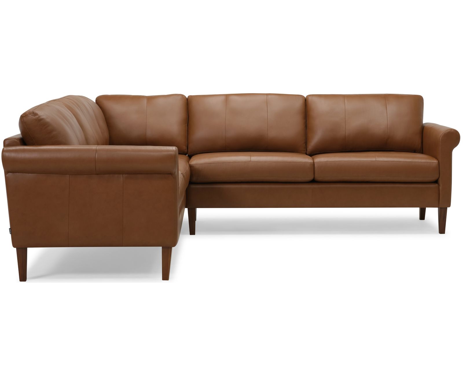 Soren 77170 Rolled Arm Sectional (+100 leathers) - Layout A: Two Piece Sectional 105" x 104" 