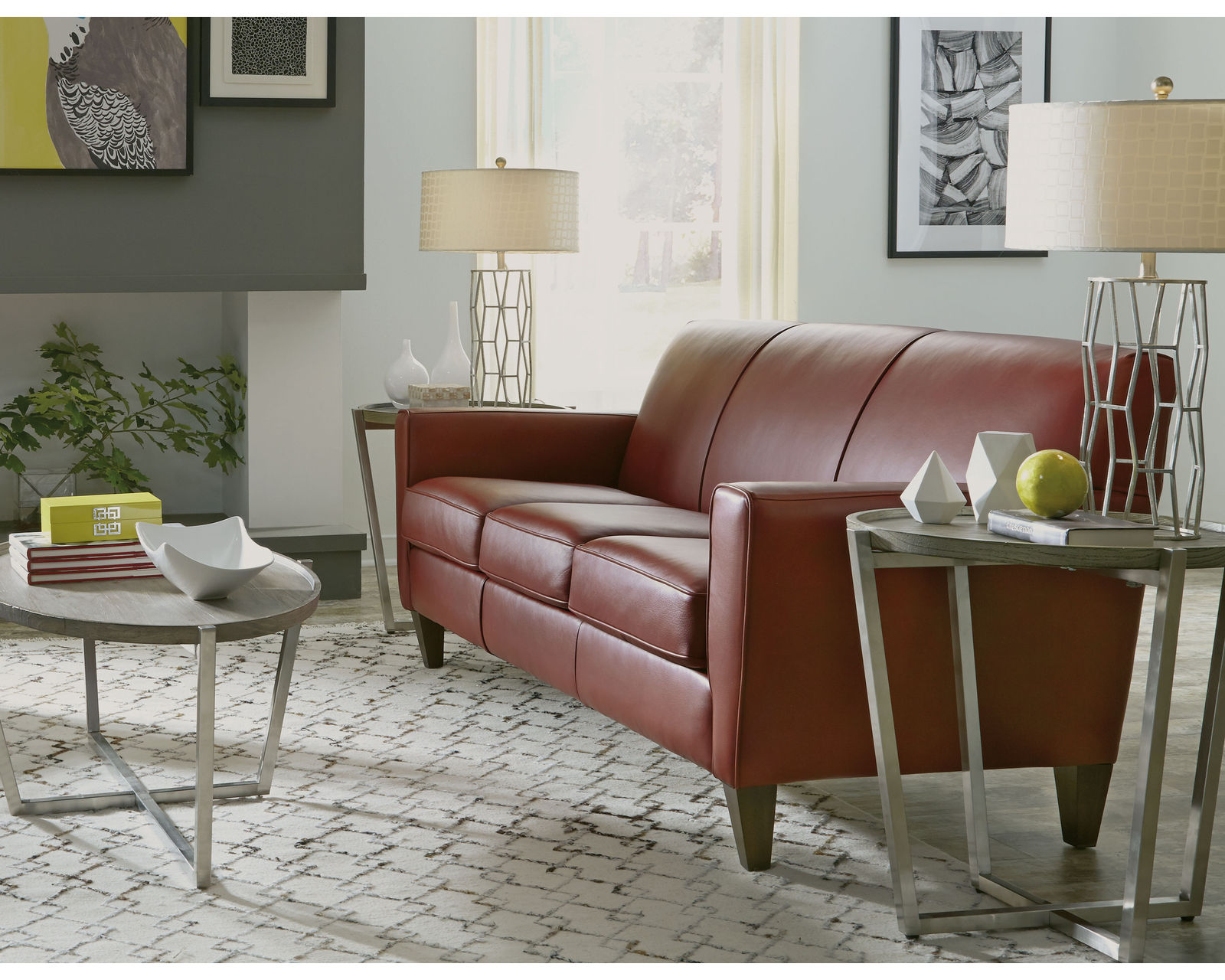 Digby Leather 70"or 80" Sofa (Leather choices) - Features the Flexsteel Blue Steel Seat Spring never needs replacing