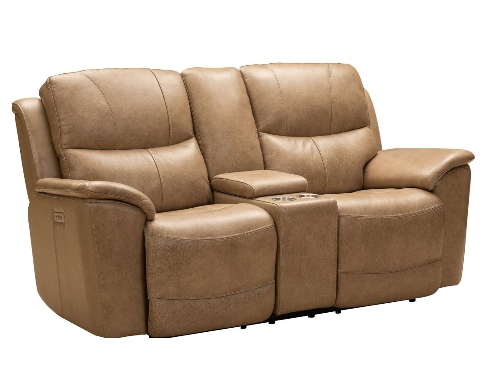 Kaden 88" Leather Power Headrest - Power Lumbar - Power Reclining Sofa (Brown) In stock - Also available in leather color Taupe