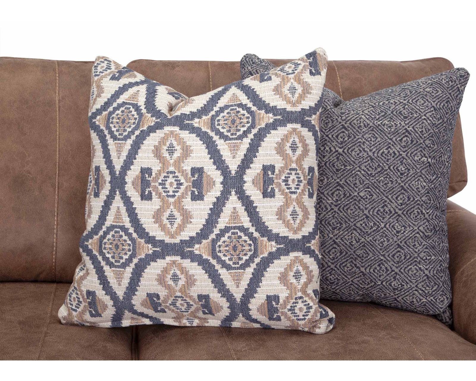 Sicily 101" Wide Sofa (The Look of Worn Leather. The Softness of Fabric) - Includes all Accent Pillows