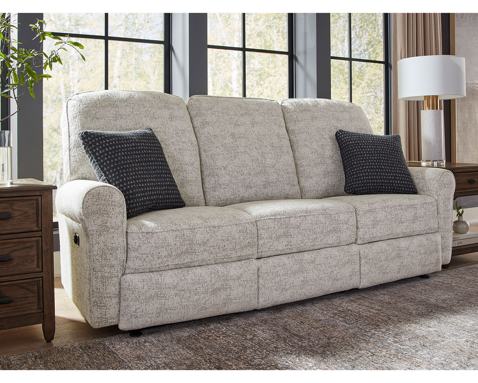 Josey Double Reclining Console Loveseat (+100 fabrics)  - Josey Double Reclining Sofa