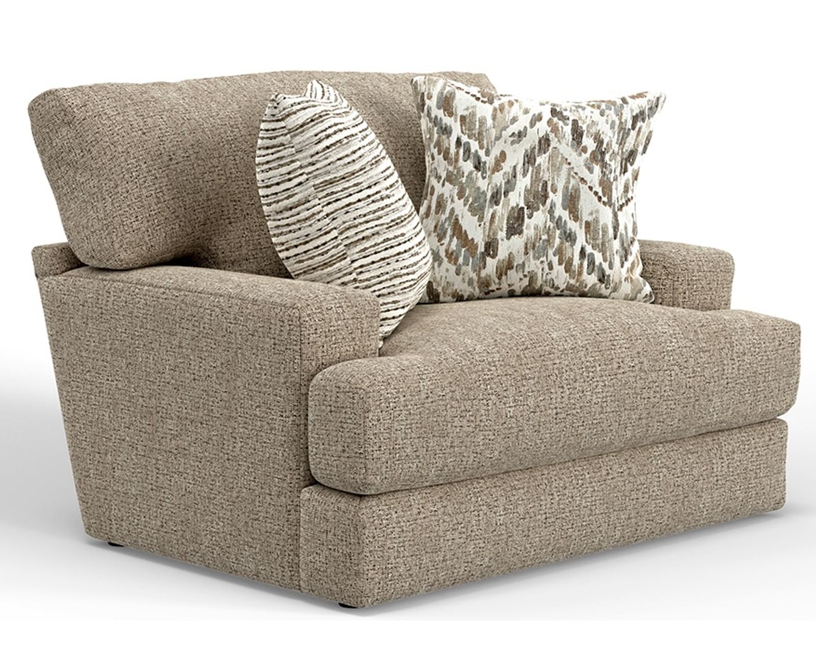 Brett 93" Sofa (2 colors) includes pillows - Brett Chair and a Half Shown in Fabric Honey