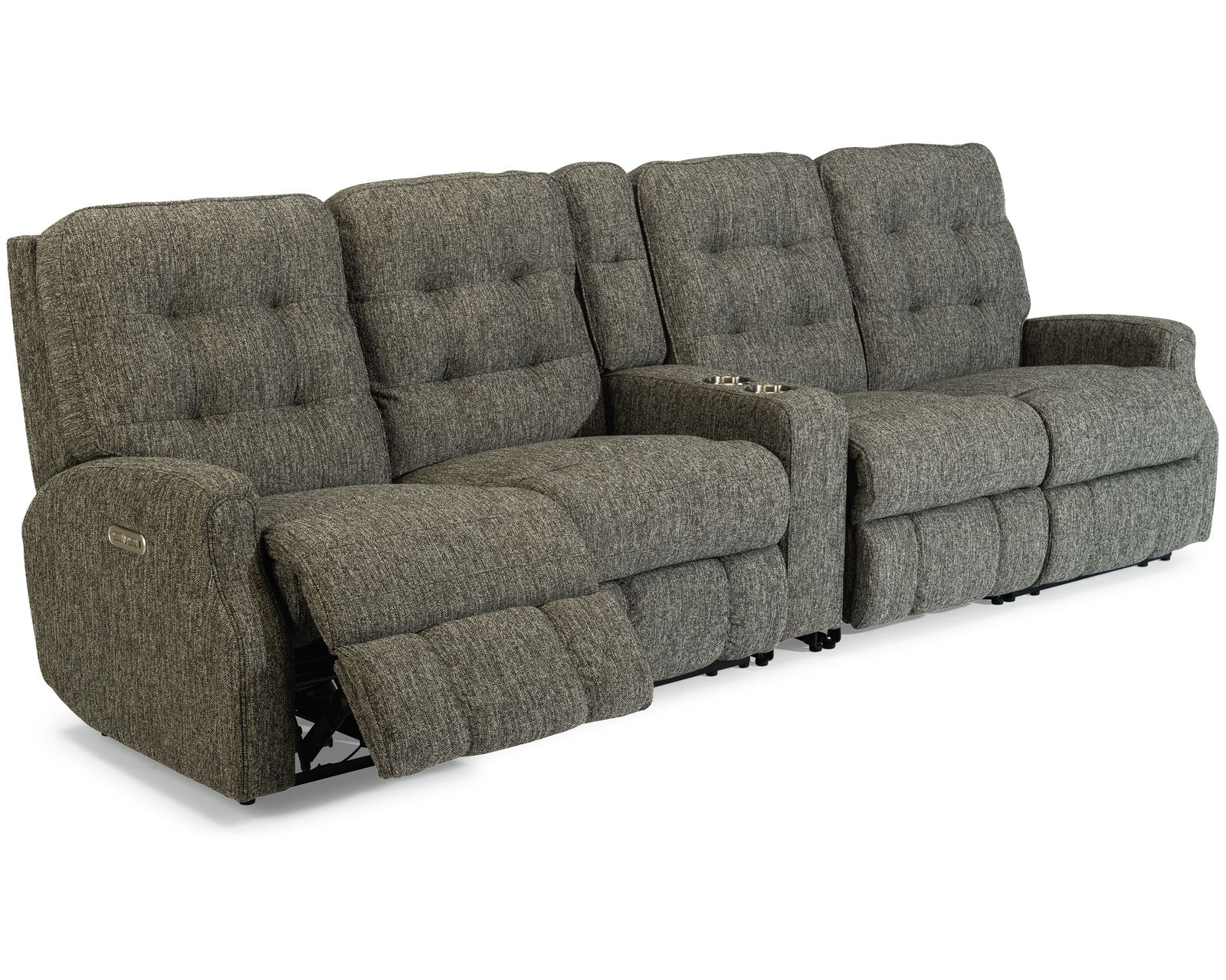 Devon Fabric Reclining Sectional (Colors Available) - Sectional Layout E: 