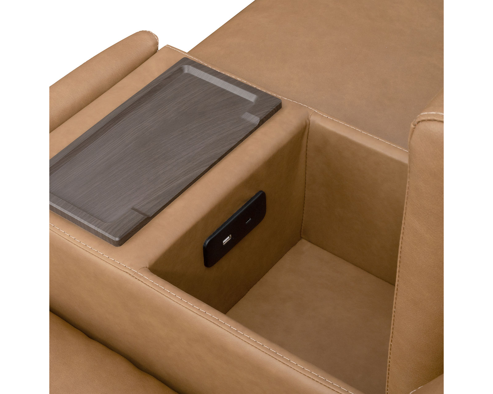 Felix 1536 Leather Zero Gravity Triple Power Reclining Console Loveseat with Heat and Massage (2 colors) in stock - Wireless Charging, USB A and C, Storage and Metal Cupholders