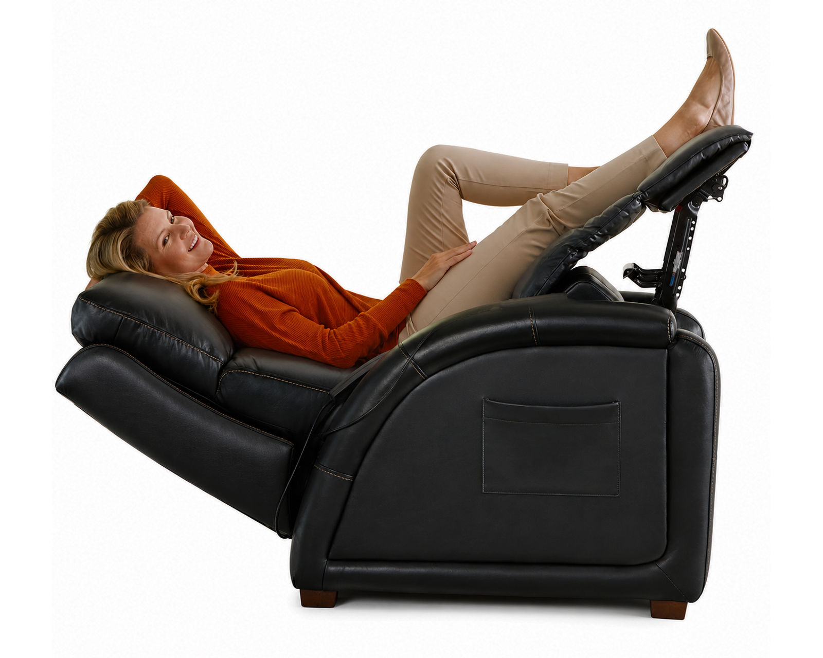 Reliever Power Headrest Power Lay-Flat Recliner Advanced Wellness Comfort with Deep-Tissue Massage, Heat, Power Lumbar & Zero Gravity Relaxation (two colors)