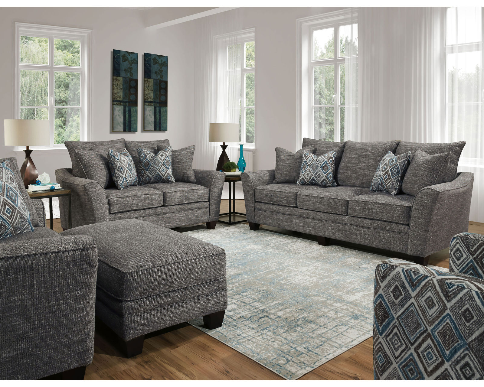 Hughes 910 Stationary Sofa (99") Includes pillows - Buy the piece or enjoy the entire room