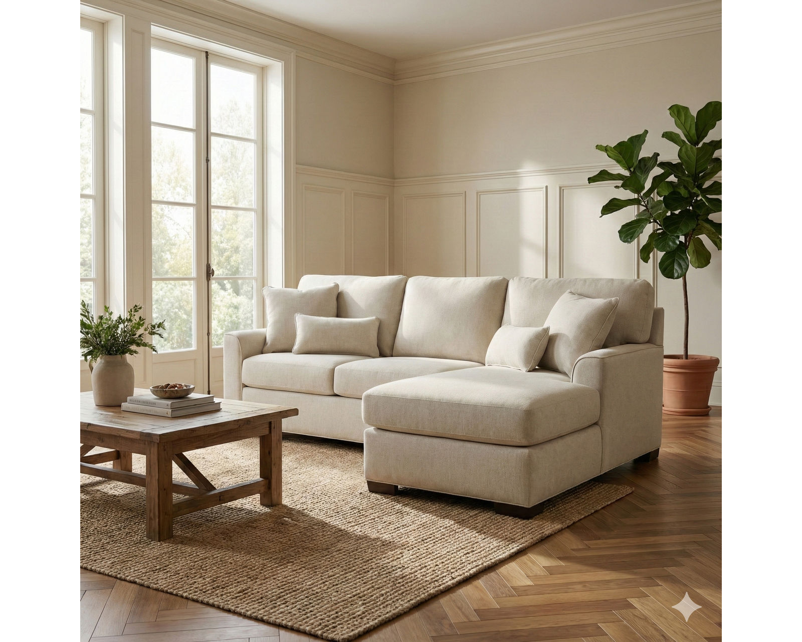 Jasper 91" Reversible Chaise Sofa (+100 fabrics)