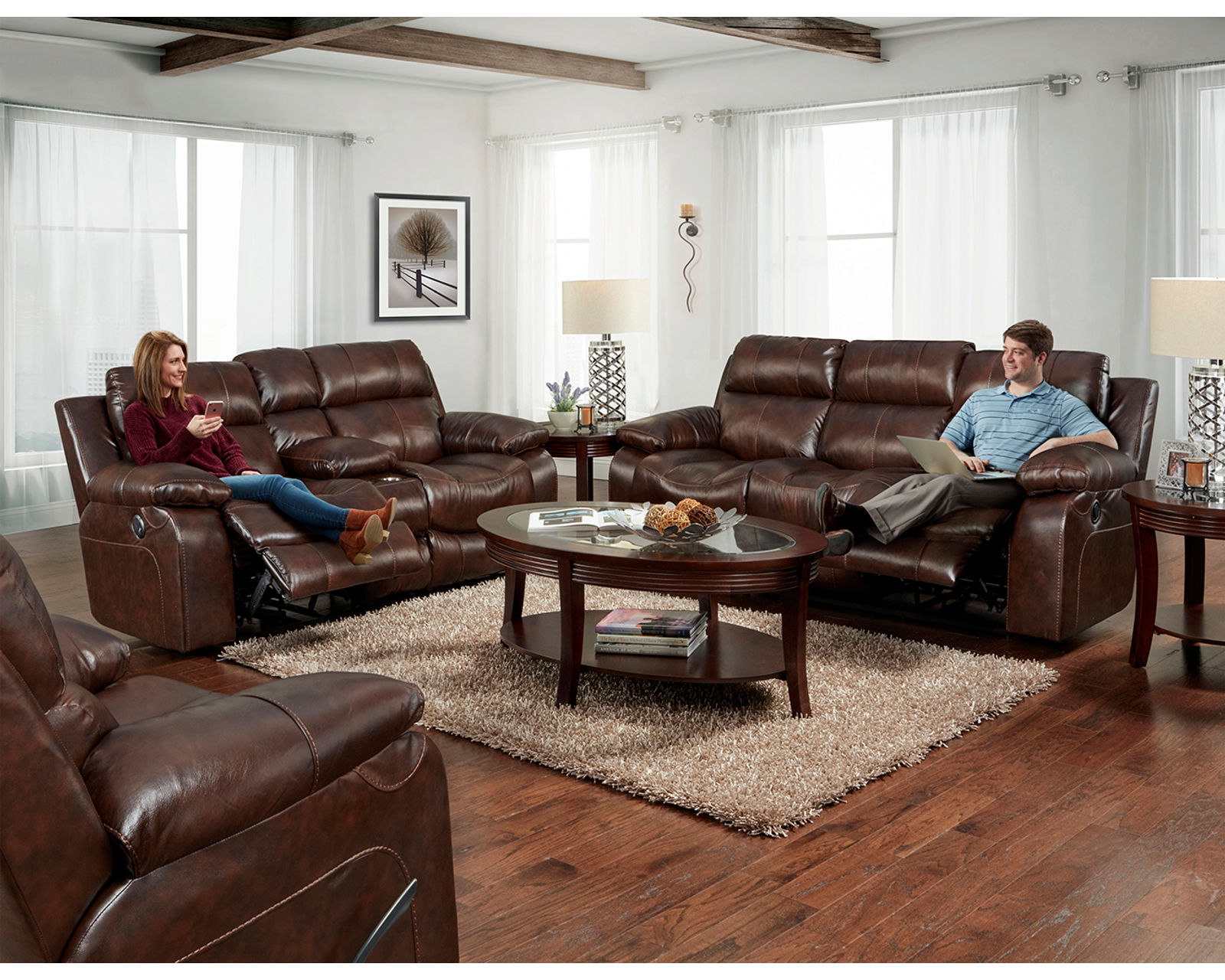 Positano Italian Leather 90" Double Reclining Sofa Italian Leather Luxury with European-Inspired Comfort - Your New Favorite Place to Relax.