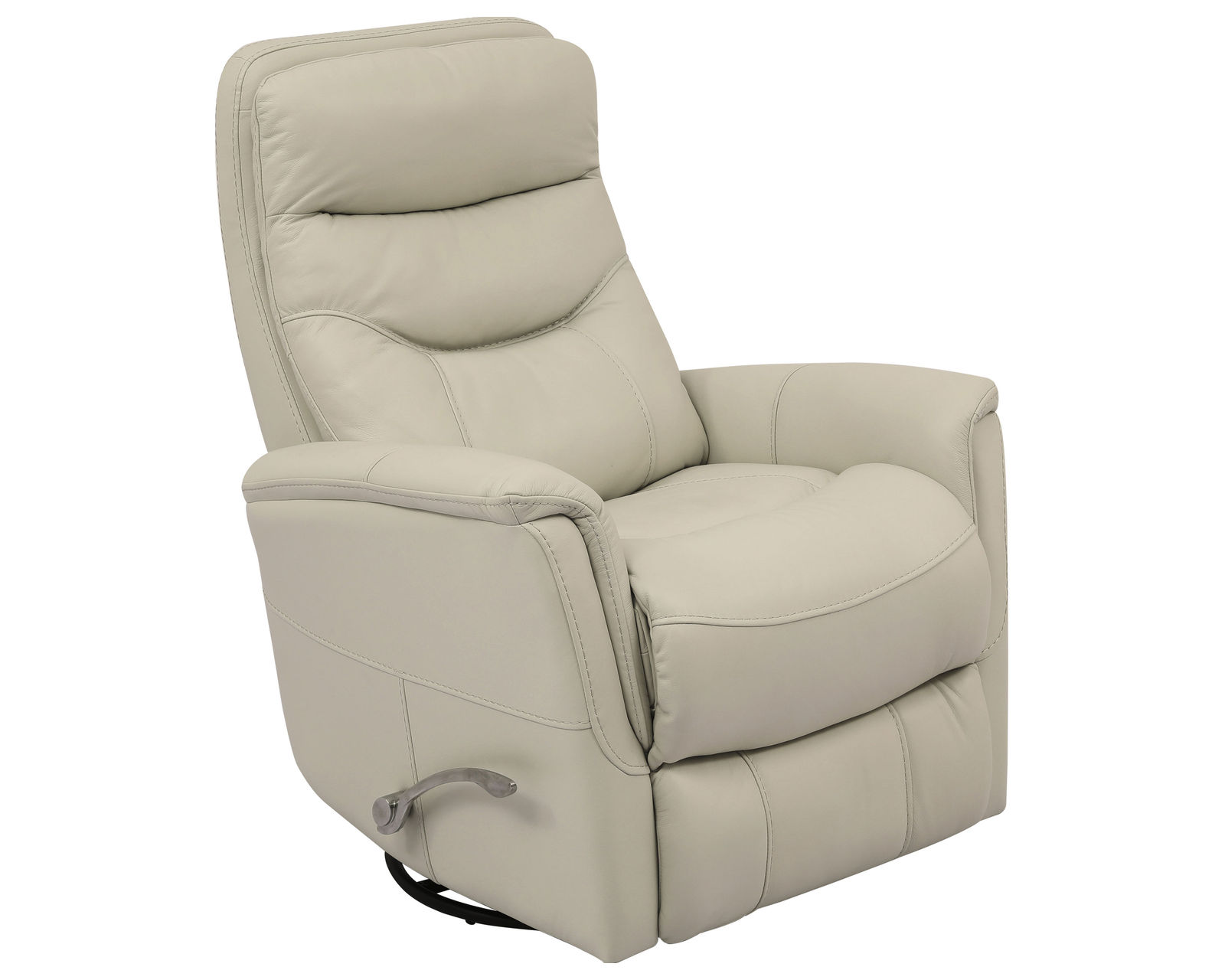Gemini Leather Swivel Glider Recliner Ivory (In stock - Fast shipping)