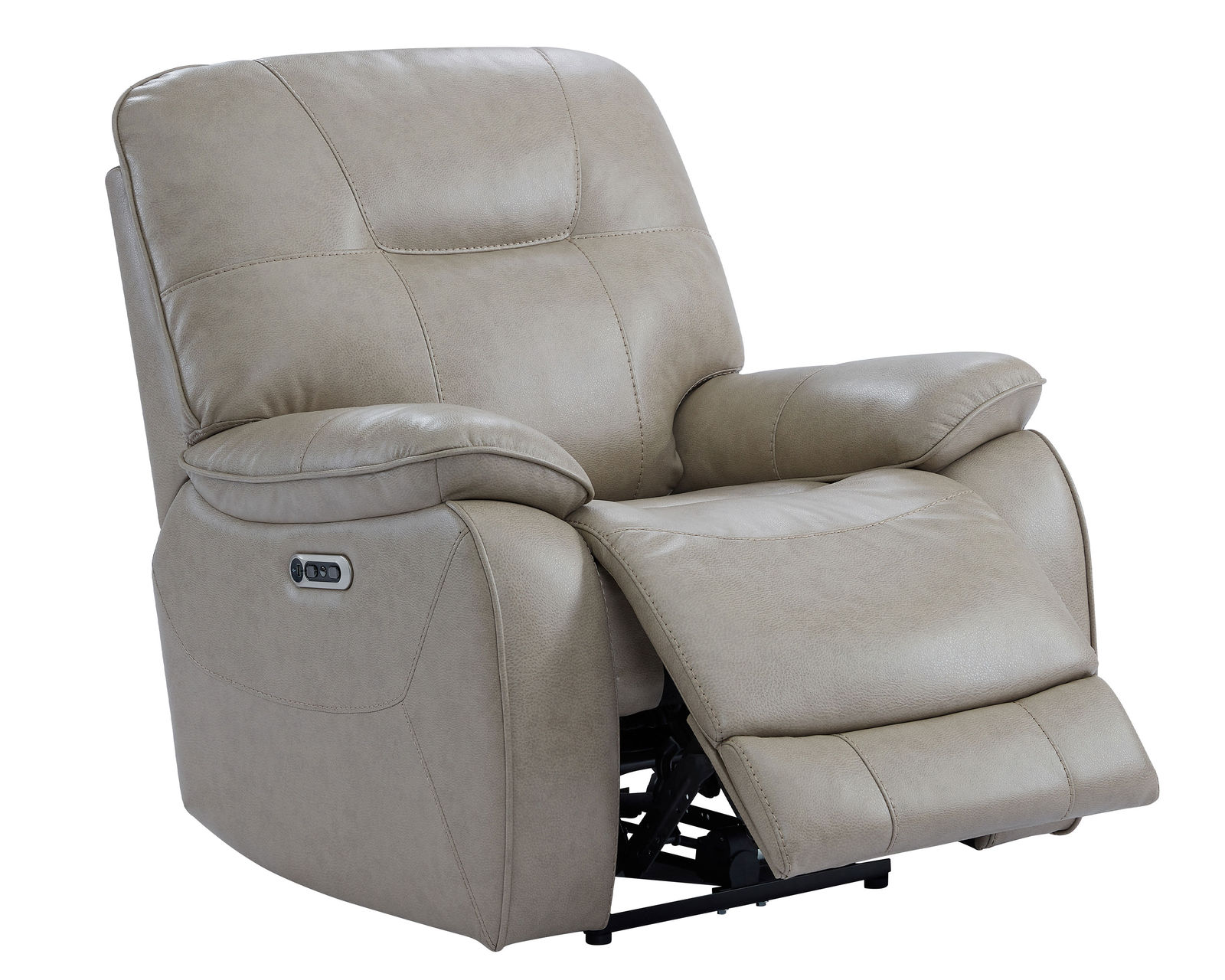Axel Power Headrest Power Reclining Sectional in Parchment (In stock) - Axel Power Recliner