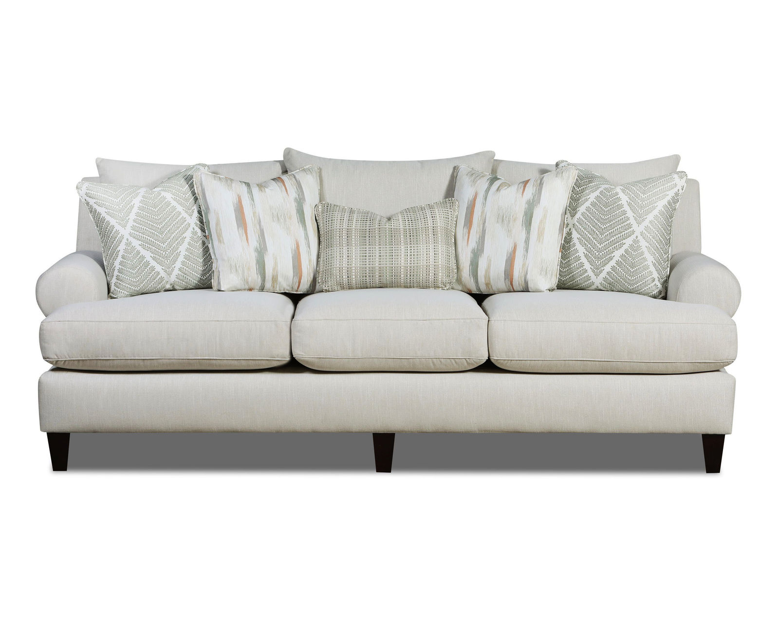 Cremini 98" Wood Leg Sofa - 7005-00KP (includes pillows)
