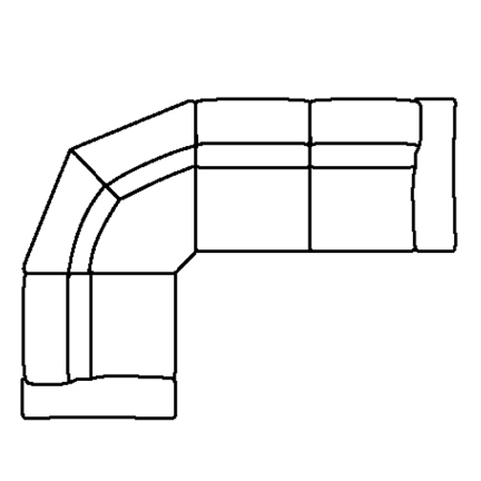 Layout F: Four Piece Sectional (2 recliners) 83" x 113"