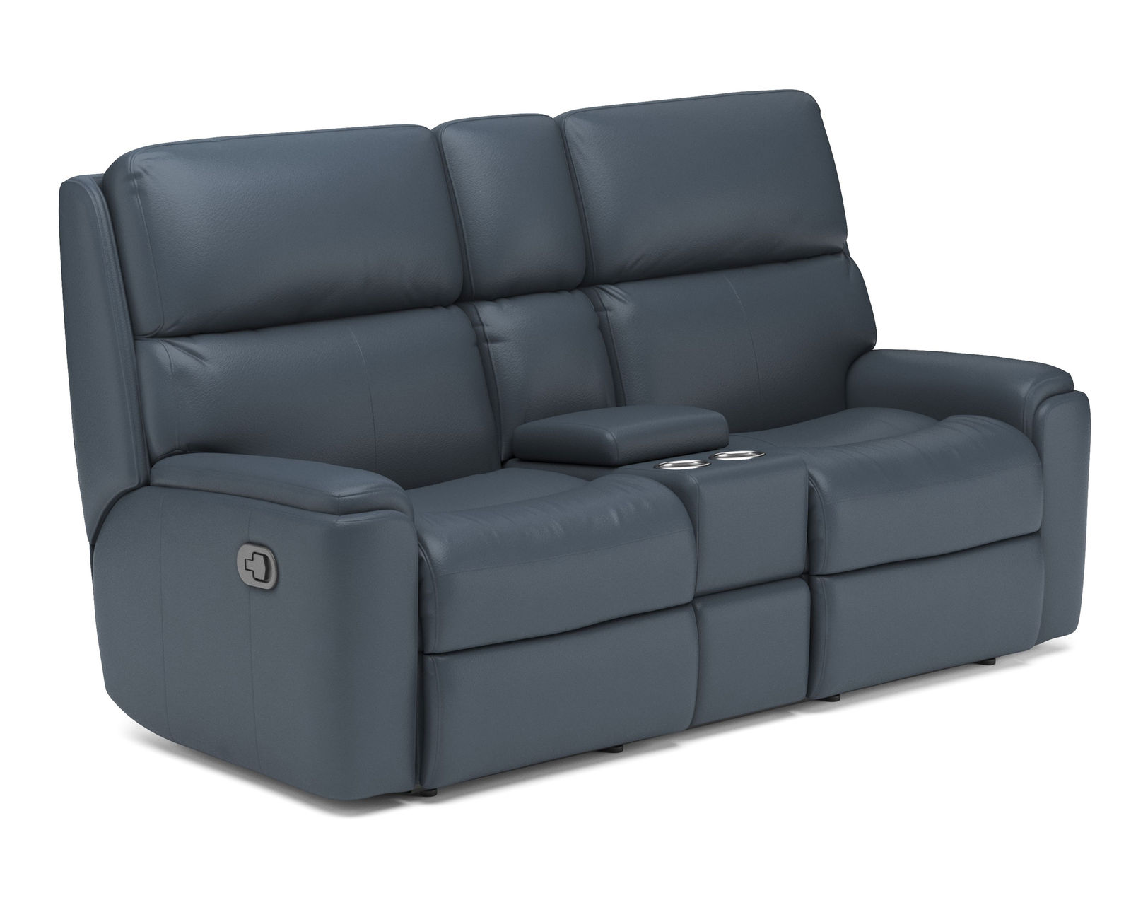 Rio Leather Recliner or Rocker Recliner (Colors Available) - Footrest easily lowers when you apply pressure in a downward motion